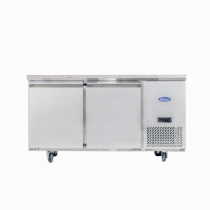 TABLE A PIZZAS CENTRALE 2 PORTES 400×600 Atosa