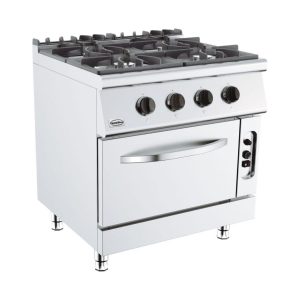 CUISINIERE A GAZ BASE 700 4 BRULEURS AVEC FOUR A GAZ Combisteel