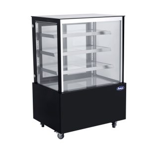 VITRINE DROITE NOIRE 3 ETAGERES Atosa