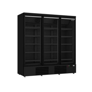 CONGÉLATEUR 3 PORTES EN VERRE NOIR JDE-1530F BL Combisteel