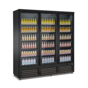 CONGÉLATEUR 3 PORTES EN VERRE NOIR CEB-1600F BL Combisteel