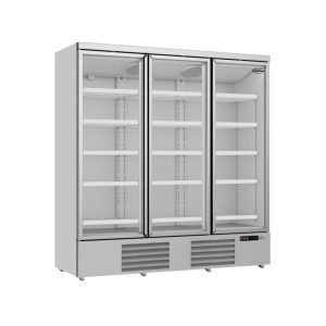 RÉFRIGÉRATEUR 3 PORTES EN VERRE JDE-1530R Combisteel