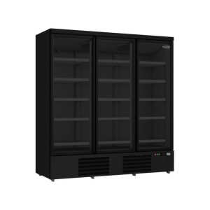 RÉFRIGÉRATEUR 3 PORTES EN VERRE NOIR JDE-1530R BL Combisteel