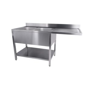 700 BLOC-ÉVIER ÉTAGÈRE LAVE-VAISSELLE DÉMONTABLE 2 À GAUCHE 1600 Combisteel