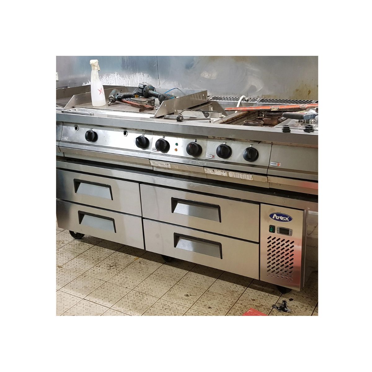 SOUBASSEMENT REFRIGERE 4 tiroirs 340L Atosa – Image 4
